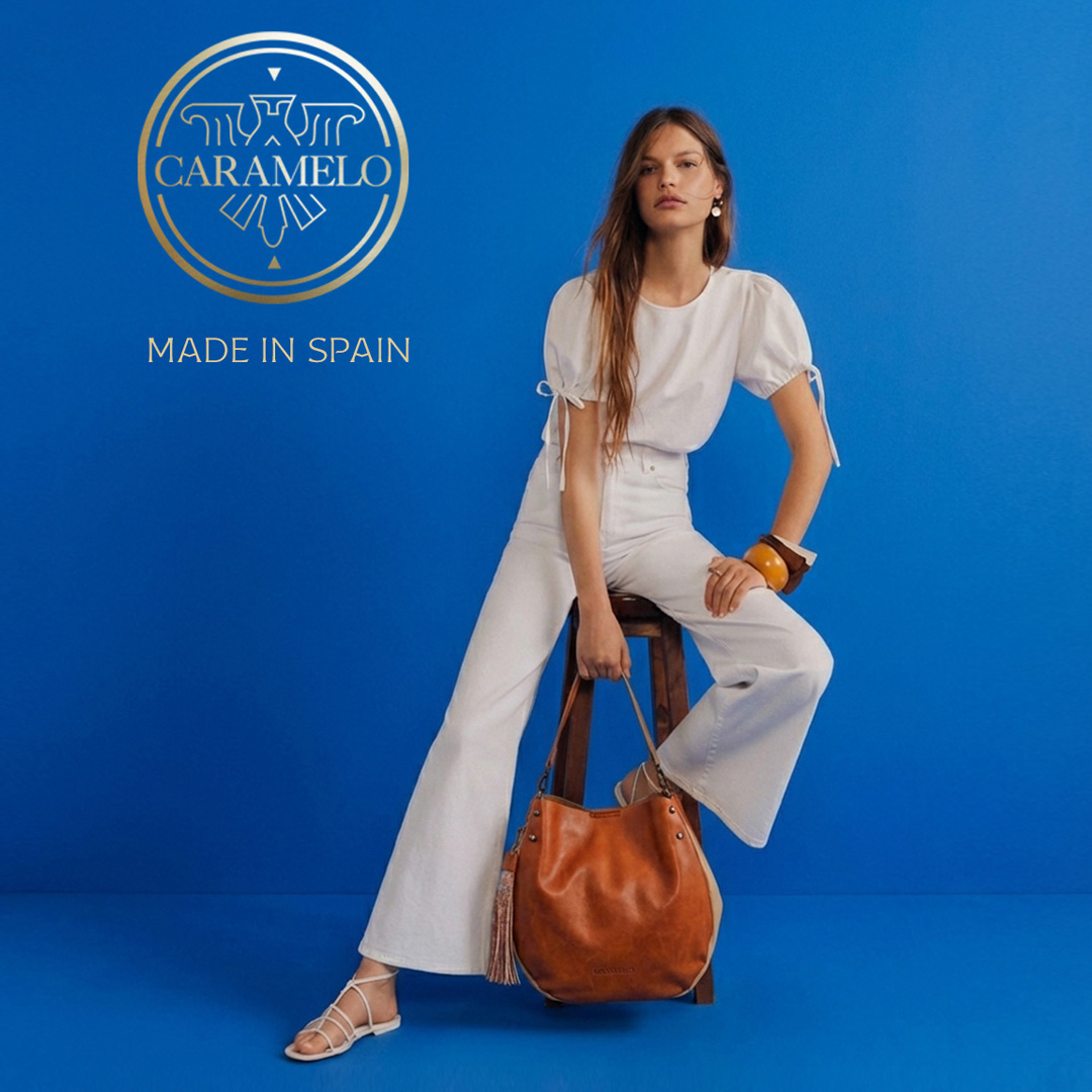 Bolso Caramelo de piel para mujer diseño y fabricación by Ferchi